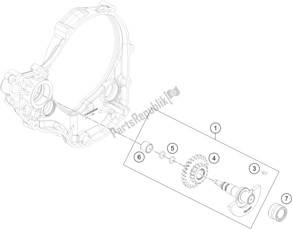 Tutte le parti per il Albero Di Bilanciamento del KTM 350 Exc-f 2017