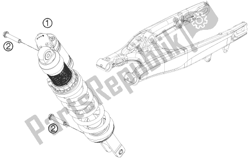Todas as partes de Amortecedor do KTM 350 Exc-f 2017