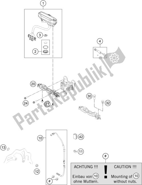 All parts for the Instruments / Lock System of the KTM 350 Exc-f EU 2018