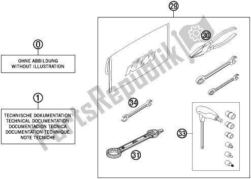 All parts for the Seperate Enclosure of the KTM 350 Exc-f EU 2019