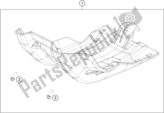 All parts for the Engine Guard of the KTM 350 Exc-f SIX Days EU 2017