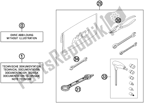 All parts for the Seperate Enclosure of the KTM 350 Exc-f SIX Days EU 2018