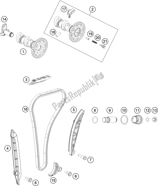 Tutte le parti per il Unità Di Cronometraggio del KTM 350 Exc-f SIX Days EU 2020