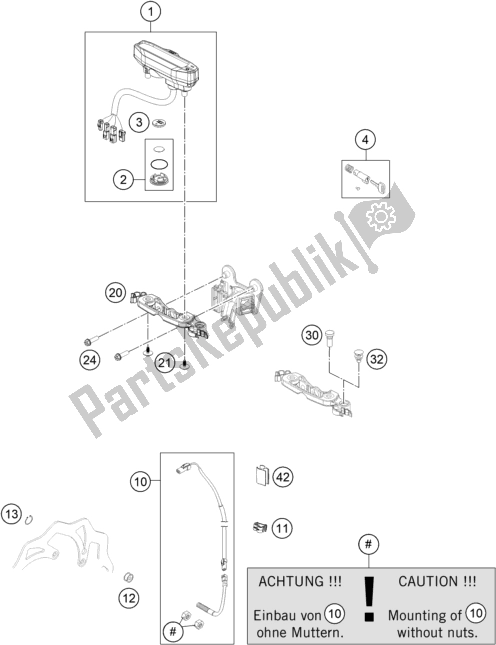 All parts for the Instruments / Lock System of the KTM 350 Exc-f SIX Days EU 2021