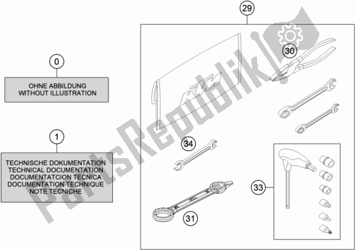 All parts for the Seperate Enclosure of the KTM 350 Exc-f SIX Days EU 2021