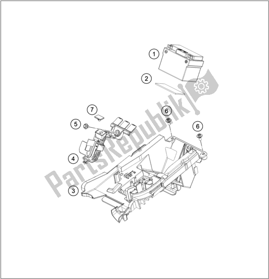 Toutes les pièces pour le Batterie du KTM 350 Exc-f Wess EU 2021
