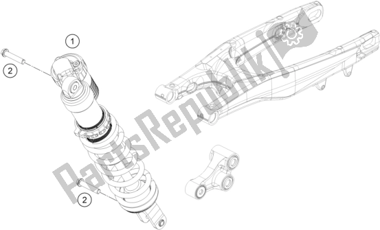 Toutes les pièces pour le Amortisseur du KTM 350 SX-F EU 2017