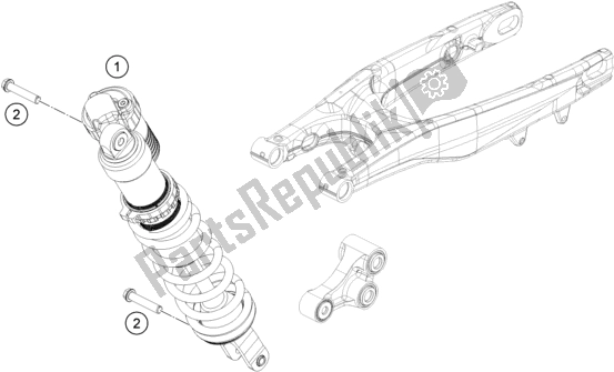 Toutes les pièces pour le Amortisseur du KTM 350 SX-F US 2017