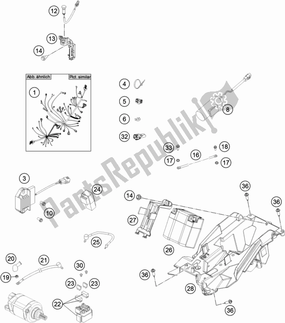 Todas las partes para Arnés De Cableado de KTM 350 SX-F US 2017