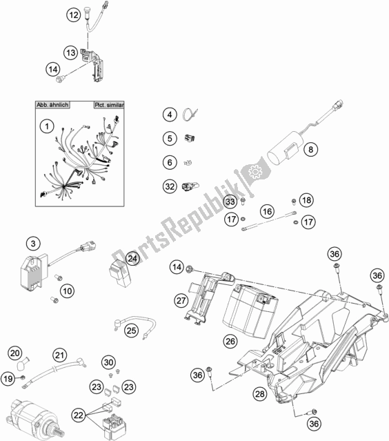 Todas las partes para Arnés De Cableado de KTM 350 SX-F US 2017