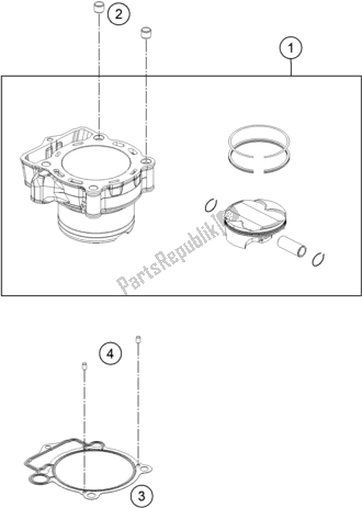 Toutes les pièces pour le Cylindre du KTM 350 SX-F US 2021