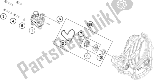 Toutes les pièces pour le Pompe à Eau du KTM 350 SX-F US 2021