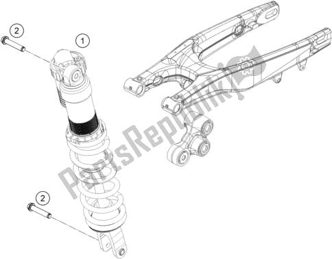Alle onderdelen voor de Schokdemper van de KTM 350 XC-F US 2018