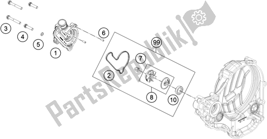 Todas las partes para Bomba De Agua de KTM 350 XC-F US 2018