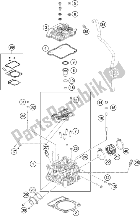 Todas las partes para Cabeza De Cilindro de KTM 350 XC-F US 2019