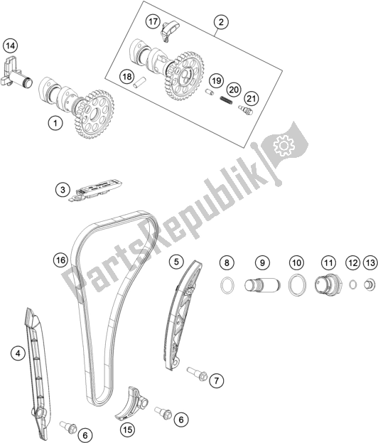Todas las partes para Unidad De Tiempo de KTM 350 XC-F US 2019