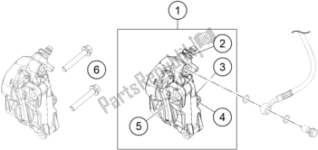 All parts for the Front Brake Caliper of the KTM 390 Adventure,orange-B. D. 2020