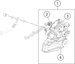 All parts for the Rear Brake Caliper of the KTM 390 Adventure,orange-B. D. 2020