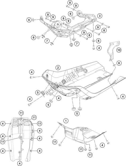 Todas as partes de Cobrir do KTM 390 Adventure,orange-B. D. 2021