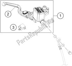 Alle onderdelen voor de Front Brake Control van de KTM 390 Adventure,orange-B. D. 2021