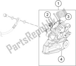 All parts for the Rear Brake Caliper of the KTM 390 Adventure,orange-B. D. 2021