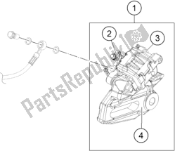 Tutte le parti per il Pinza Freno Posteriore del KTM 390 Adventure,orange-B. D. EU 2020