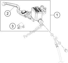 Toutes les pièces pour le Front Brake Control du KTM 390 Adventure,orange EU 2020