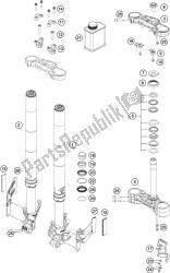 forcella anteriore, pinza tripla