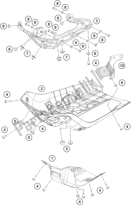 Alle onderdelen voor de Hoes van de KTM 390 Adventure,white-B. D. 2020