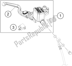 All parts for the Front Brake Control of the KTM 390 Adventure,white-B. D. 2021