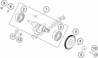 Tutte le parti per il Albero Di Bilanciamento del KTM 390 Adventure,white-B. D. EU 2020