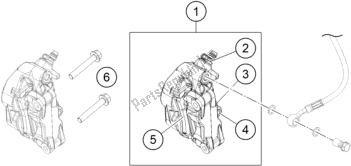 All parts for the Front Brake Caliper of the KTM 390 Adventure,white-B. D. EU 2020