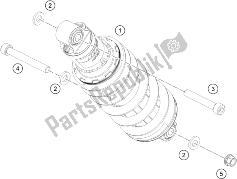 Todas las partes para Amortiguador de KTM 390 Adventure,white-B. D. EU 2020