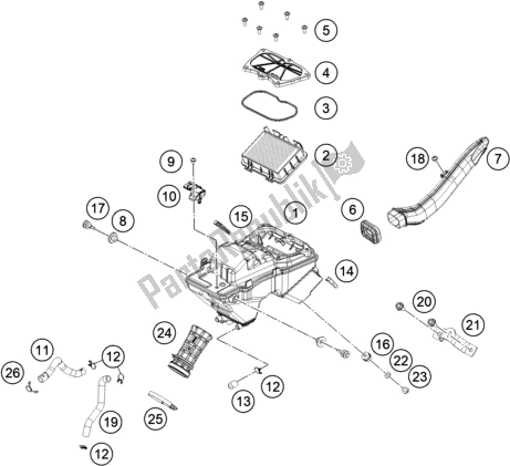 Wszystkie części do Filtr Powietrza KTM 390 Adventure,white EU 2021