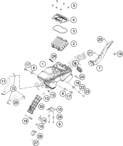 Tutte le parti per il Filtro Dell'aria del KTM 390 Duke,orange-B. D. 2020