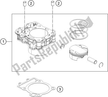 Toutes les pièces pour le Cylindre du KTM 390 Duke,orange-B. D. 2020