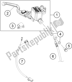 All parts for the Front Brake Control of the KTM 390 Duke,orange-B. D. 2020