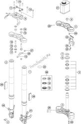 forcella anteriore, pinza tripla