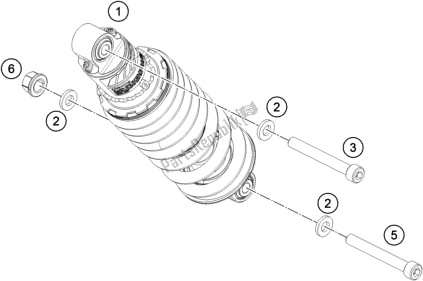 Toutes les pièces pour le Amortisseur du KTM 390 Duke,white-B. D. 2018