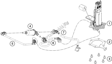 Todas las partes para Bomba De Combustible de KTM 390 Duke,white,-B. D. 2019