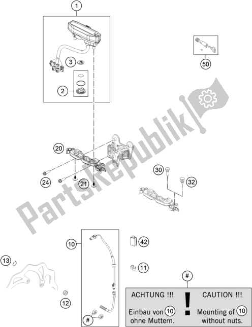 All parts for the Instruments / Lock System of the KTM 450 Exc-f 2018