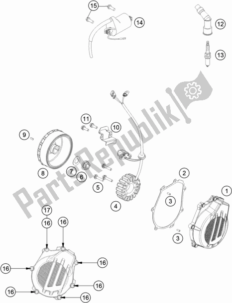 All parts for the Ignition System of the KTM 450 Exc-f 2019