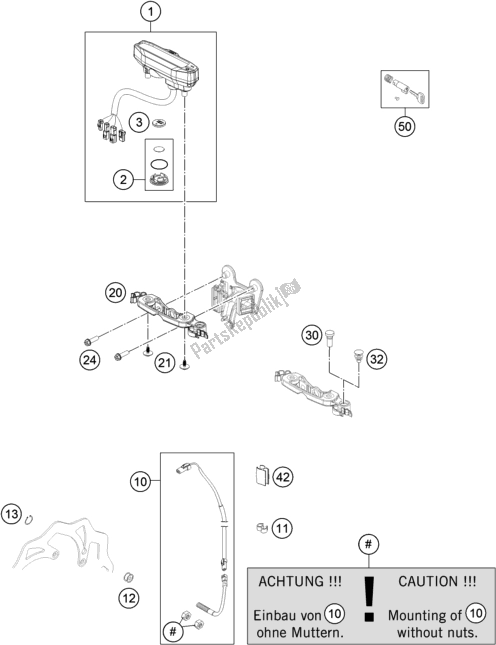 All parts for the Instruments / Lock System of the KTM 450 Exc-f 2019