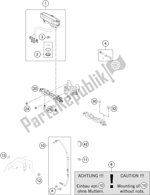 Alle onderdelen voor de Instrumenten / Sluitsysteem van de KTM 450 Exc-f EU 2018