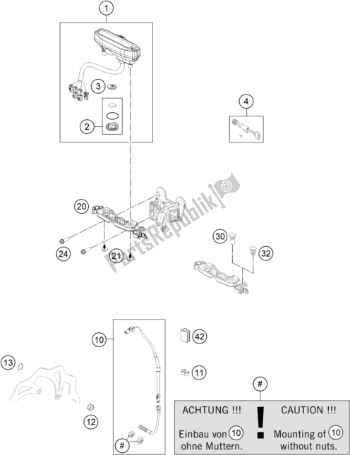 All parts for the Instruments / Lock System of the KTM 450 Exc-f EU 2019