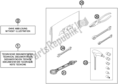 All parts for the Seperate Enclosure of the KTM 450 Exc-f EU 2019