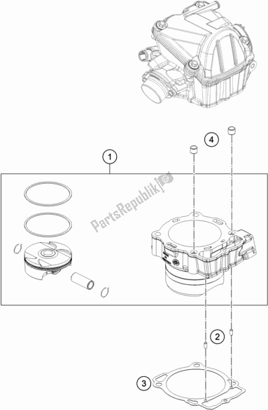 Alle onderdelen voor de Cilinder van de KTM 450 Exc-f SIX Days EU 2017