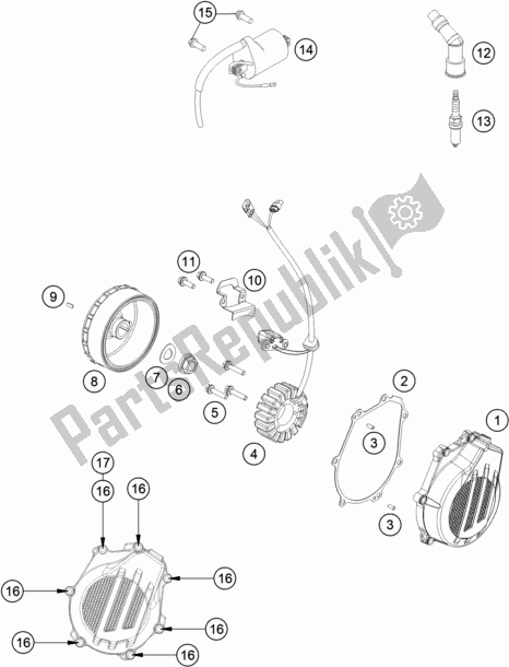 Todas las partes para Sistema De Encendido de KTM 450 Exc-f SIX Days EU 2018