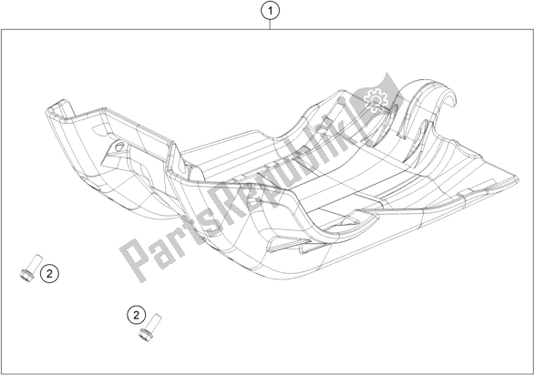 All parts for the Engine Guard of the KTM 450 Exc-f SIX Days EU 2020