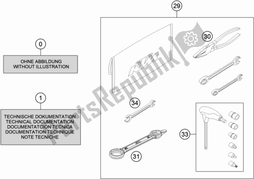 All parts for the Seperate Enclosure of the KTM 450 Exc-f SIX Days EU 2021